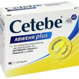 CETEBE ABWEHR Plus witamina C+Witamina D3+Zink Kaps., 120 szt