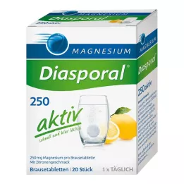 MAGNESIUM DIASPORAL 250 tabletek musujących aktywnych, 20 szt