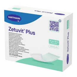 ZETUVIT Plus kompres chłonny ekstra mocny sterylny 10x10 cm, 10 szt