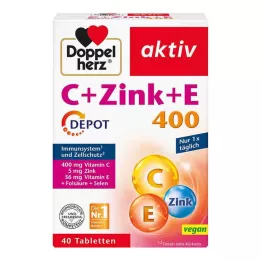 DOPPELHERZ Tabletki C+Cynk+E Depot, 40 szt