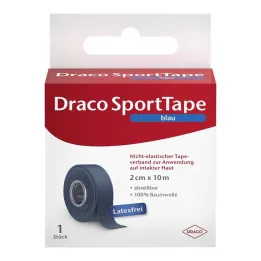 Bandaż taśmowy Draco 10mx2cm niebieski, 1 szt