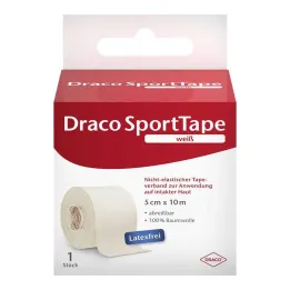 Bandaż Dracotape 10mx5cm biały, 1 szt