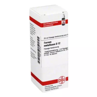 FERRUM METALLICUM D 12 Rozcieńczenie, 20 ml