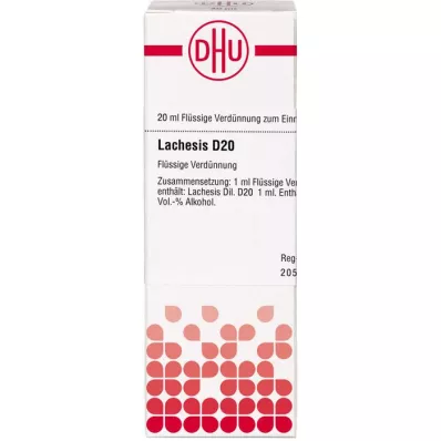 LACHESIS D 20 Rozcieńczenie, 20 ml LACHESIS D 20 Rozcieńczenie, 20 ml