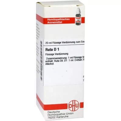 RUTA D 1 Rozcieńczenie, 20 ml RUTA D 1 Rozcieńczenie, 20 ml