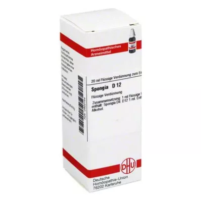 SPONGIA D 12 Rozcieńczenie, 20 ml SPONGIA D 12 Rozcieńczenie, 20 ml