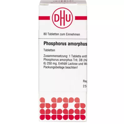 PHOSPHORUS AMORPHUS D 8 tabletek, 80 szt
