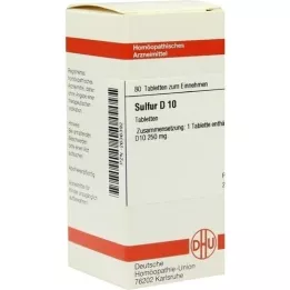 SULFUR D 10 tabletek, 80 szt