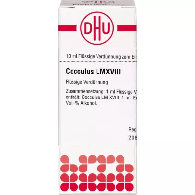 COCCULUS LM XVIII Rozcieńczenie 10 ml COCCULUS LM XVIII Rozcieńczenie 10 ml