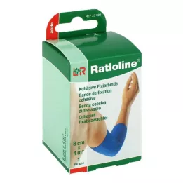 RATIOLINE bandaż mocujący ostry spoisty 8 cmx4 m niebieski, 1 szt