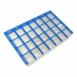 Pudełko na tablet 1 tydzień 28 przegródek przesuwana pokrywa, 1 szt