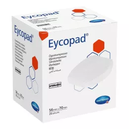 EYCOPAD Kompresy na oczy 56x70 mm jałowe, 25 szt