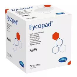 EYCOPAD Kompresy na oczy 70x85 mm jałowe, 25 szt