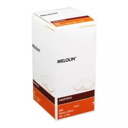 MELOLIN 10x10 cm opatrunki na rany jałowe, 100 szt