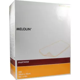 MELOLIN 10x20 cm opatrunki na rany jałowe, 100 szt