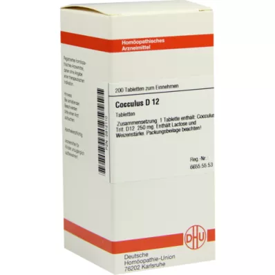 COCCULUS D 12 tabletek, 200 szt COCCULUS D 12 tabletek, 200 szt