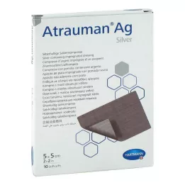 ATRAUMAN Ag 5x5 cm kompresy jałowe, 10 szt