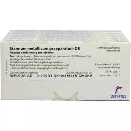 STANNUM METALLICUM preparat D 8 ampułek, 48X1 ml