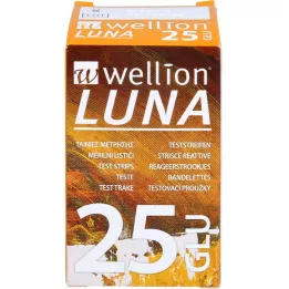 WELLION LUNA Paski do pomiaru glukozy we krwi, 25 szt