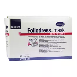 FOLIODRESS maska Comf.anti parująca typ II OP-m.zielona, 50 szt