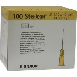 STERICAN Kaniulowie 19 GX1 1/2 1,1x40 mm, 100 szt