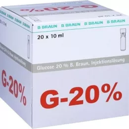 GLUCOSE 20% Braun Mini Plastco Connect Inj.-LSG., 20x10 ml