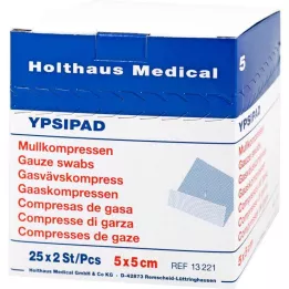 MULLKOMPRESSEN Ypsipad 5x5 cm sterylny 8-warstwowy, 25X2 szt