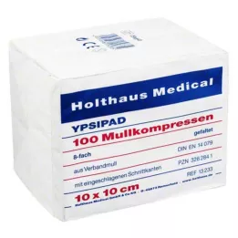 MULLKOMPRESSEN Ypsipad 10x10 cm niejałowy 8-warstwowy, 100 szt