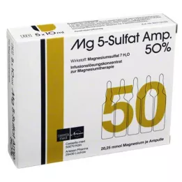 MG 5 Wzmacniacz siarczanu. 50% koncentratu roztworu infuzyjnego, 5 szt