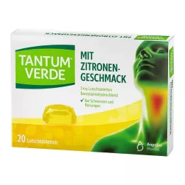 TANTUM VERDE Pastylki 3 mg o smaku cytrynowym, 20 szt