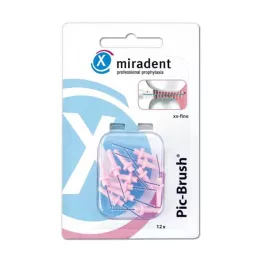 MIRADENT Interd.Pic-Brush pędzelek wymienny xx-fine różowy, 12 szt