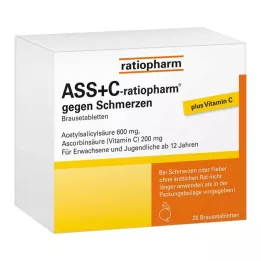 ASS + C-ratiopharm przeciwbólowe tabletki musujące 20 szt