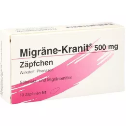 MIGRÄNE KRANIT 500 mg czopki, 10 szt