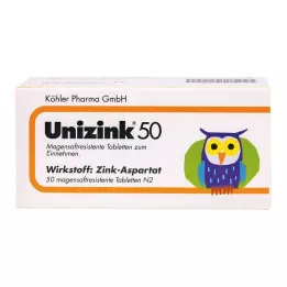 UNIZINK 50 tabletek dojelitowych, 50 szt