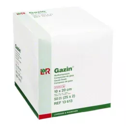 GAZIN Gaza komp.10x20 cm jałowa 8-warstwowa, 25X2 szt