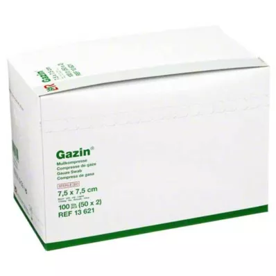 GAZIN Gaza komp.7,5x7,5 cm jałowa 8-warstwowa, 50X2 szt GAZIN Gaza komp.7,5x7,5 cm jałowa 8-warstwowa, 50X2 szt