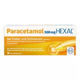 PARACETAMOL 500 mg HEXAL tabletki przeciwgorączkowe i przeciwbólowe, 20 szt