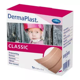 DERMAPLAST CLASSIC Plaster na ranę 4 cm x 5 m, 1 szt