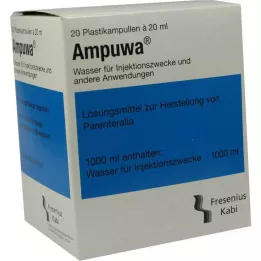 AMPUWA Ampułki plastikowe do wstrzykiwań/infuzji, 20X20 ml