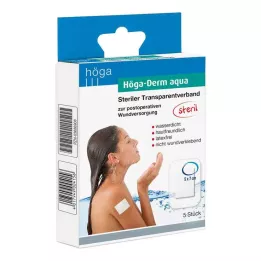 HÖGA-DERM aqua ste.Transp.Verb.m.Wundauflage 5x7 cm, 5 szt