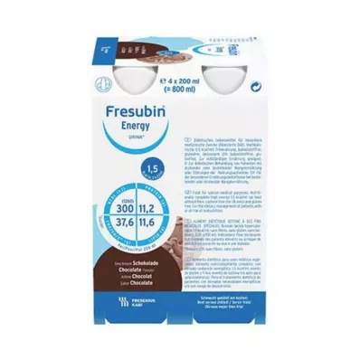 FRESUBIN ENERGY DRINK Butelka do picia czekolady 6X4X200 ml FRESUBIN ENERGY DRINK Butelka do picia czekolady 6X4X200 ml