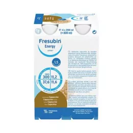 FRESUBIN ENERGY DRINK Butelka do picia cappuccino, 4X200 ml