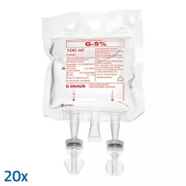 GLUCOSE 5% Braun Ecobag, 20x100 ml