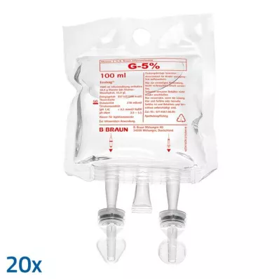GLUCOSE 5% Braun Ecobag, 20x100 ml GLUCOSE 5% Braun Ecobag, 20x100 ml