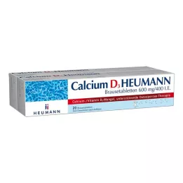 CALCIUM D3 Heumann tabletki musujące 600 mg/400 I.E., 40 szt