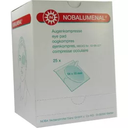 NOBALUMENAL Kompres na oczy 54x70 mm jałowy, 25 szt