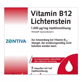 VITAMIN B12 1000 μg ampułki Lichtenstein, 5X1 ml