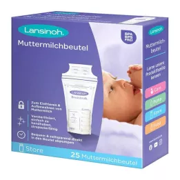 LANSINOH Woreczki na mleko matki, 25 szt
