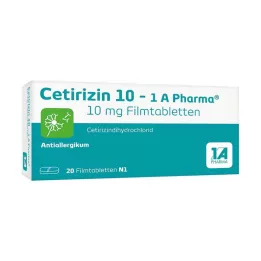 CETIRIZIN 10-1A Pharma tabletki powlekane, 20 szt