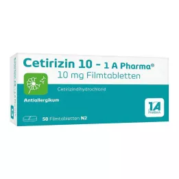 CETIRIZIN 10-1A Pharma tabletki powlekane, 50 szt